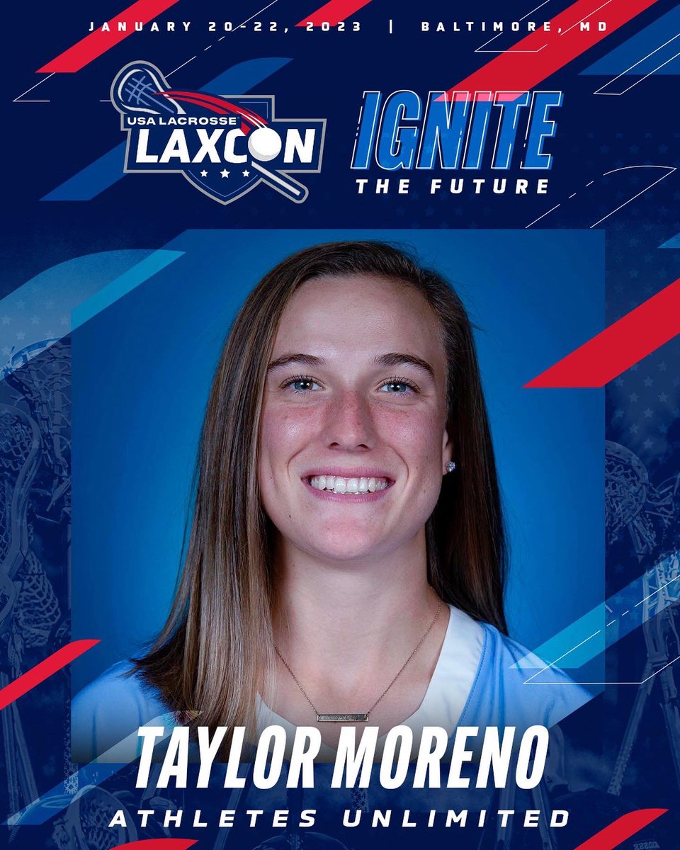 MorgansMessage's tweet image. We hope to see you at #LaxCon2023 this weekend in Baltimore, Maryland 🥍.

@USA_Lacrosse will host a Mental Health panel moderated by Dona Rodgers, featuring @TaylorMoreno14 of @AUProSports, @JenAdams_7 of @LoyolaWLax and @Morgan_AlexTV Morgan Alexander of Morgan’s Message.