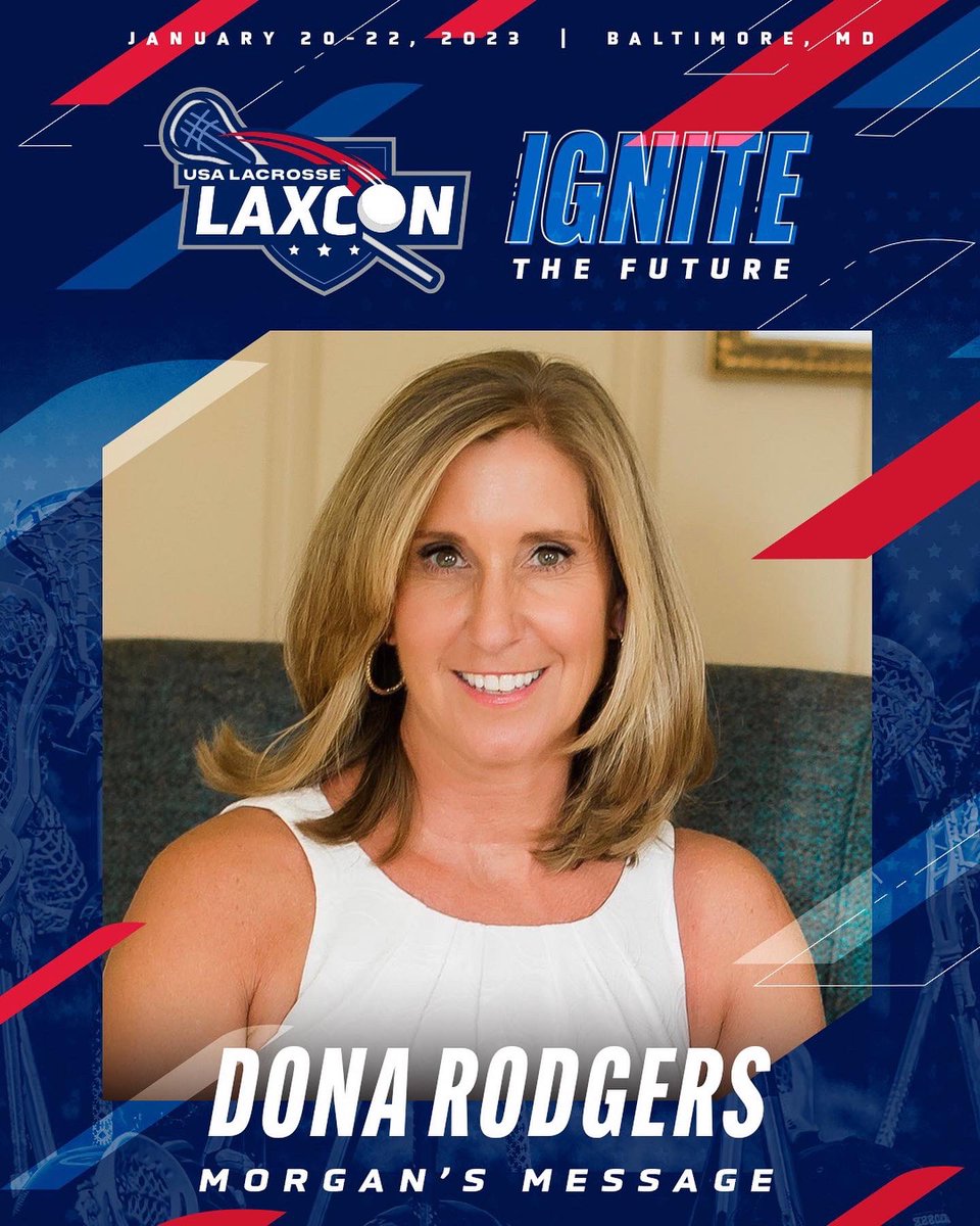 MorgansMessage's tweet image. We hope to see you at #LaxCon2023 this weekend in Baltimore, Maryland 🥍.

@USA_Lacrosse will host a Mental Health panel moderated by Dona Rodgers, featuring @TaylorMoreno14 of @AUProSports, @JenAdams_7 of @LoyolaWLax and @Morgan_AlexTV Morgan Alexander of Morgan’s Message.