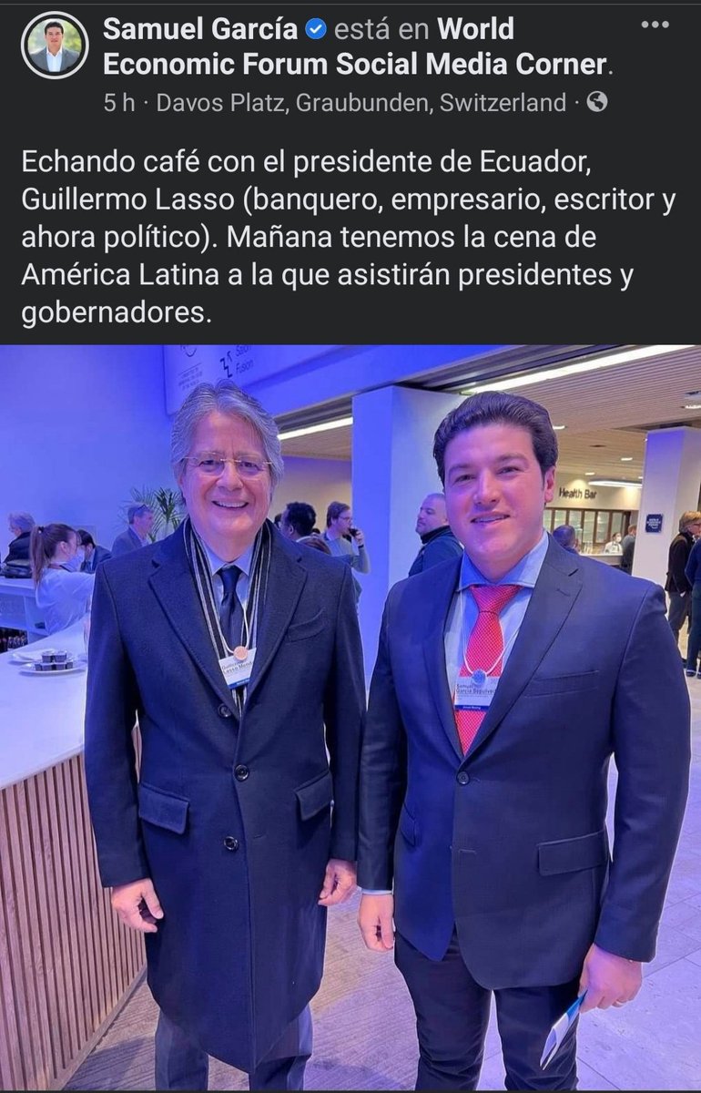 Su nombre no aparece en ninguno de los paneles oficiales; la mesa en la que participó no figura en ningún lado; sus encuentros con personalidades no parecen ser más que una charla casual ¿Realmente a qué fue a Davos el Gober viajero?

👉🏽elnorte.com/TFL8Wn
#MAKiavelo
