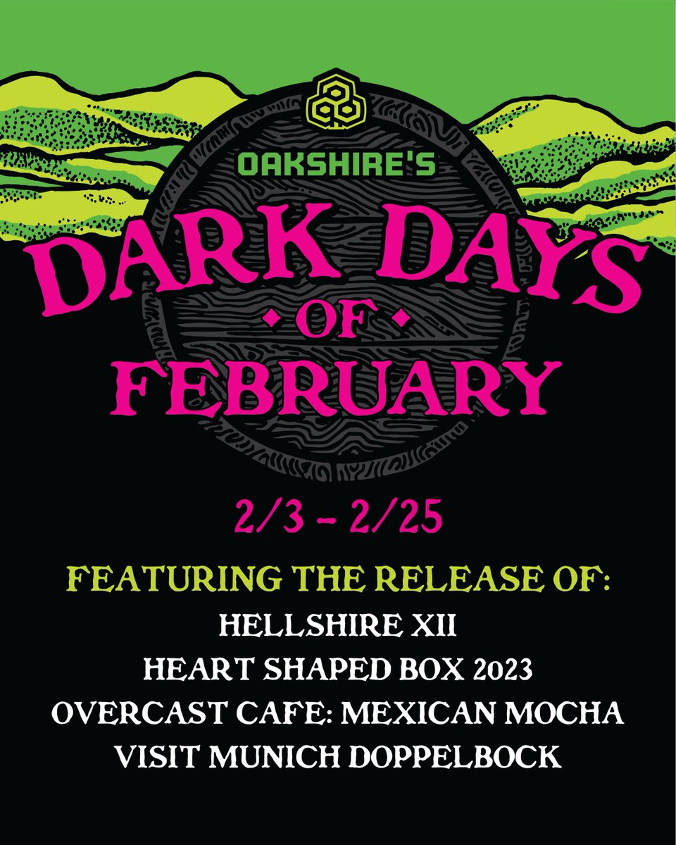 Oakshire Brewing will have a busy month of February as it celebrates the release of Hellshire XII during the Dark Days of February with events in Oregon and Washington. Details in the link below.

Link: brewpublic.com/beer-events/oa…

#OakshireBrewing #HellshireXII #DarkDaysOfFebruary