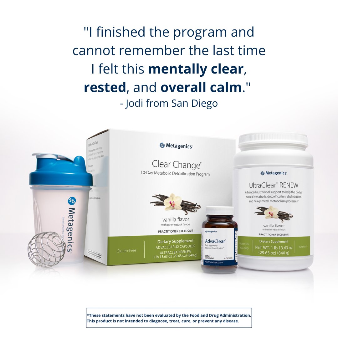 Metagenics (@metagenics) on Twitter photo Ask your practitioner about the benefits of the Clear Change Detox Program or click the link in our bio to learn more. #myclearchange #metagenics #detox #detoxing #health #healthyliving #fit #fitness #fitnessmotivation #instagood Ask your practitioner about the benefits of the Clear Change Detox Program or click the link in our bio to learn more. #myclearchange #metagenics #detox #detoxing #health #healthyliving #fit #fitness #fitnessmotivation #instagood
