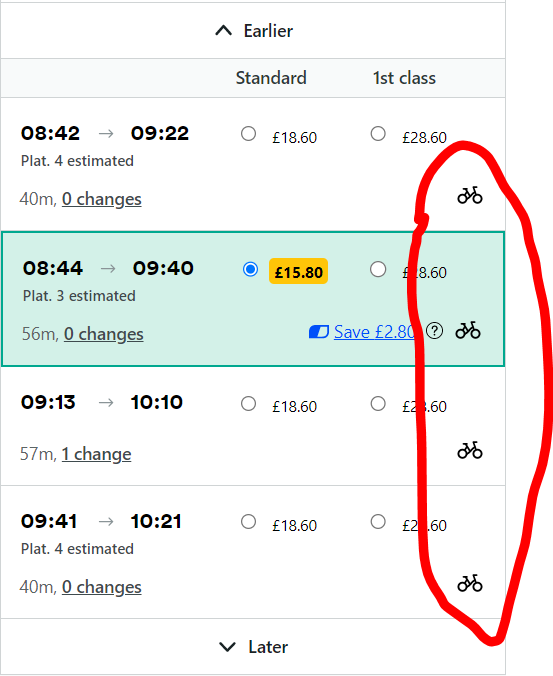 Great to see @thetrainline making it easier and more user friendly to book bikes onto train journeys Doesn't solve all 'bikes on trains' woes but a step in the right direction, nice to see a bit of positive change🙂