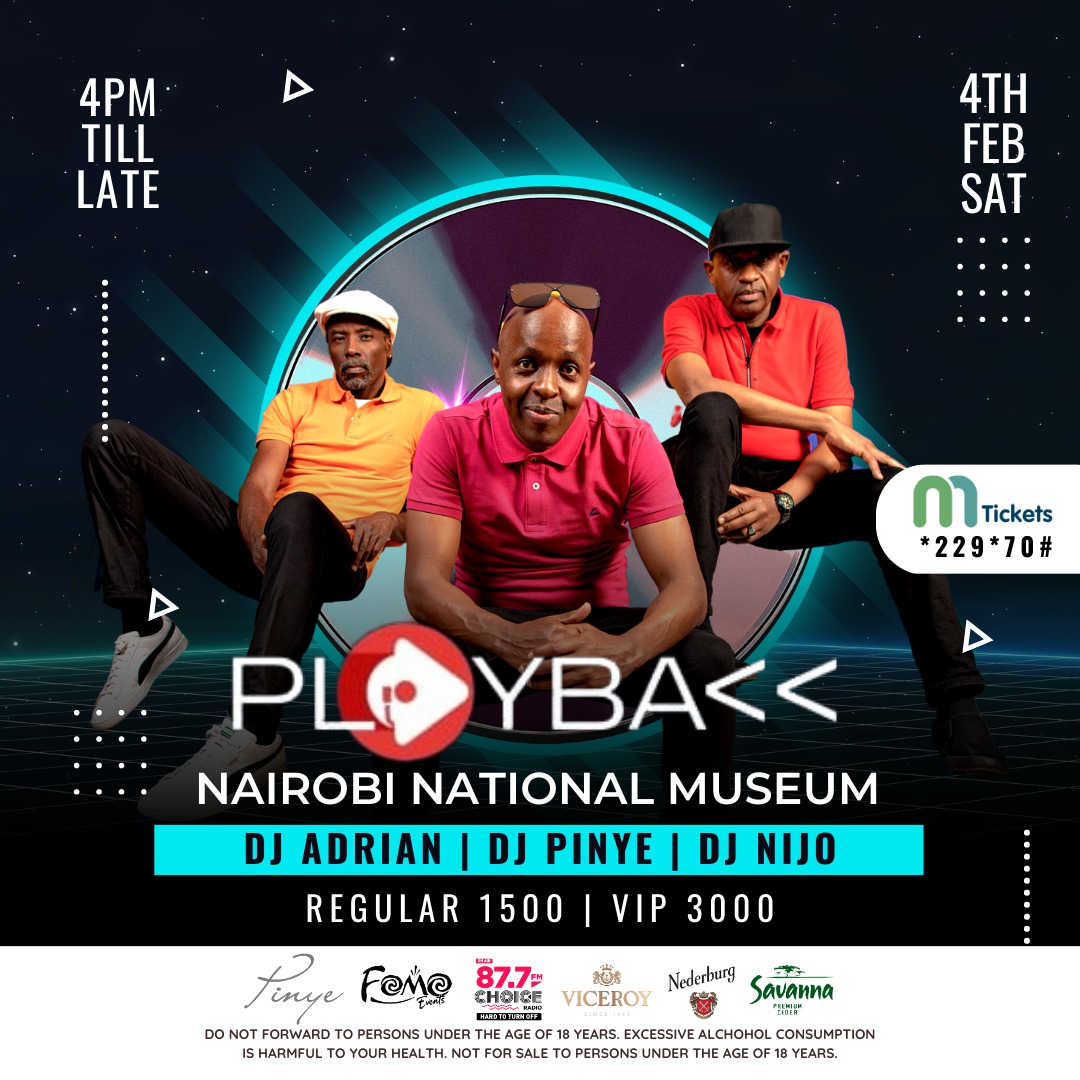 Fomo_ke's tweet photo. Biggest Old Skul Partee: PLAYBACK 4th Feb @DjPinye @DeejayADRIAN & @NijoDJ at National Museum
Tickets @ticketsasa @MticketsEvents_ @GetATicketKe
@ChoiceRadioKE_ @ViceroyKenya @SavannaCider_EA @NederburgEA
@mianomuchiri @Karismemes
#playback
#legendaryparty #fomoeventske https://t.co/B4svTThGyT