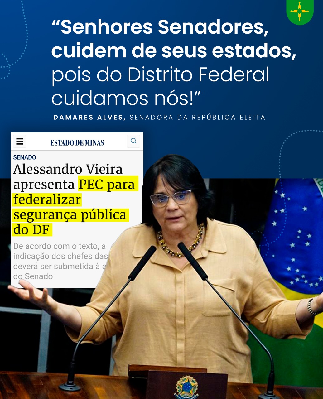 Damares Alves é eleita ao Senado pelo Distrito Federal