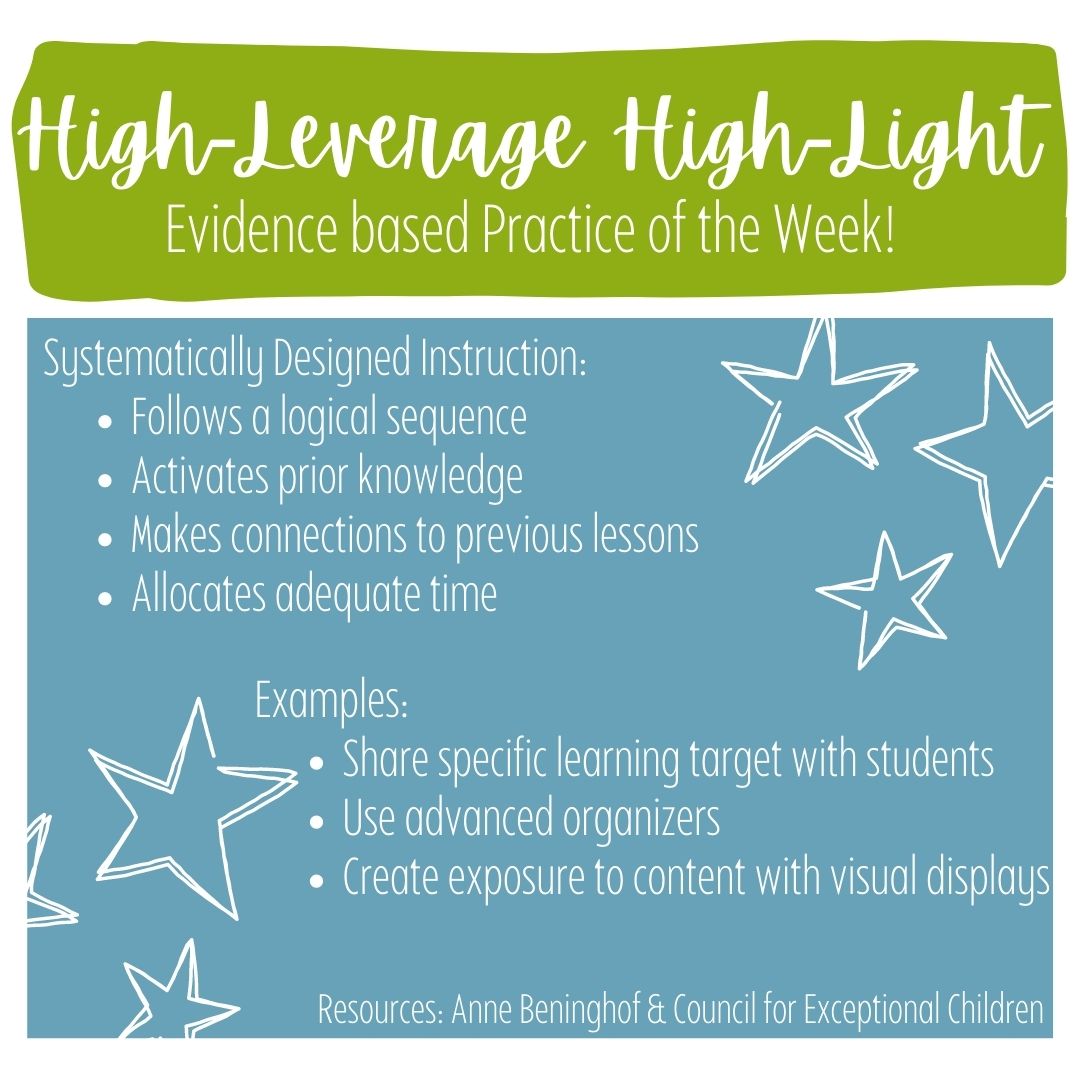 #HighLeveragePractices for all teachers start with systematic design and planning! What are YOU doing for your students this week? Share with us in the comments! 🌟
@NKCESKids1st #ConnectGrowServe 💚🌱