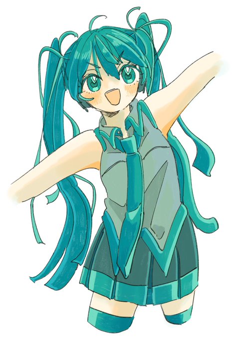 「spread arms twintails」 illustration images(Latest)