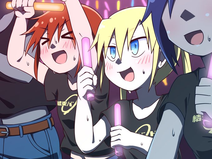 とあるバンドのライブ会場で盛り上がるやすニャを描きました! 