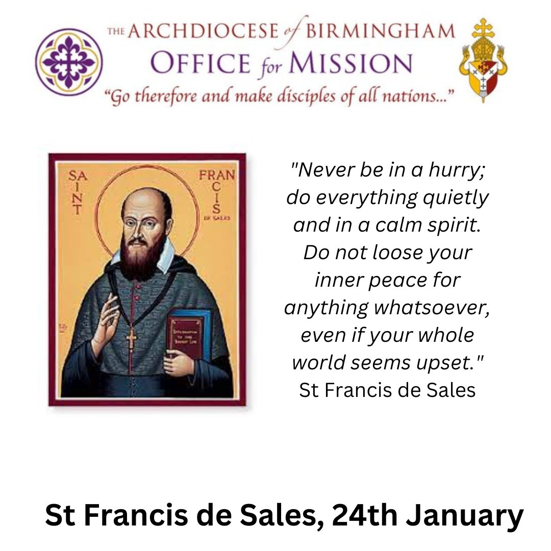 missionoffice's tweet photo. #stfrancisdesales #CatholicTwitter https://t.co/HCqNQpOANG