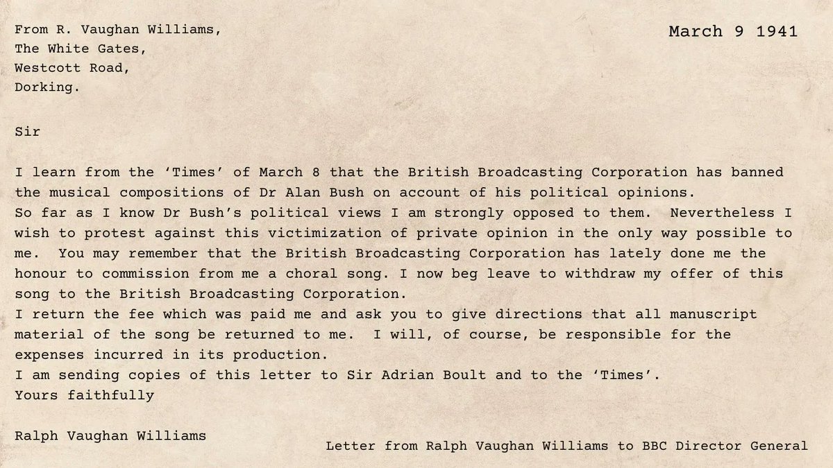 The letters of Ralph Vaughan Williams reveal much about his music and his character, as well as the times he lived in... many of the issues discussed feel relevant today...