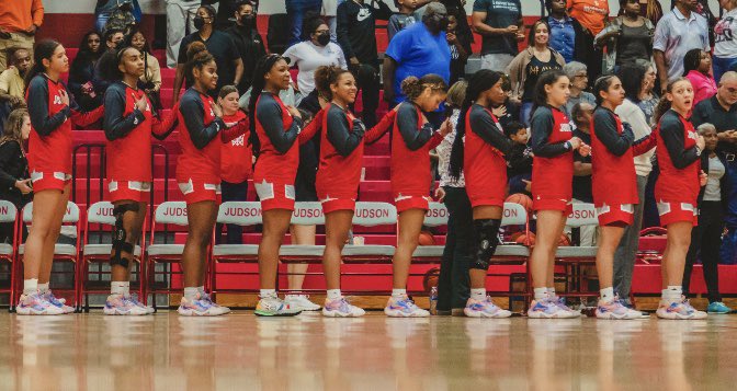 Great win last night in a competitive district game! Players 1-10 huge part of this win! Can’t go without saying Kayla King dropping 38 pts. Along with Zaadiyah Stovall adding 13 pts and 20 rebounds!#rideforthebrand <a href="/JISD_ATHLETICS/">Judson ISD Athletics</a> <a href="/JISDRocketPride/">Judson High School</a>