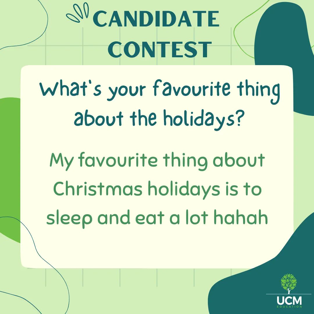 We've organized a social media contest for our candidates to show how much we value and appreciate them—and to have some fun too! 

The winner was chosen randomly, and here's what our winner loved most about having time off during the Christmas break 😊