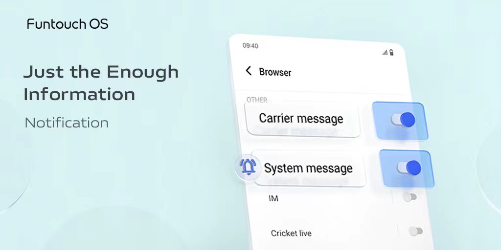 OriginOS_Global's tweet photo. Now you can choose which kinds of notifications to receive from an app.
Get the most needed information with the least disturbance. 
📍Simply #RT &amp; reply to win!
🎁 Theme Redeem Code: 3 random winners!
#vivo #FuntouchOS #FuntouchOS13 #Android13 #NotificationManagement https://t.co/xpiyKKaz22