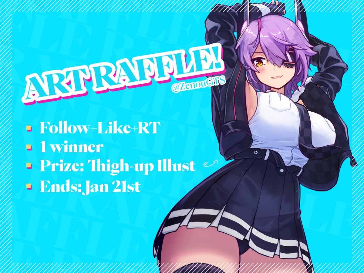 ZenouGTS's tweet photo. ✨ ART RAFFLE 🎉

This is very late, but as promised, here it is! Thank you all again for the 5k!!! 🥹 

🔹 FOLLOW+LIKE+RT to participate!
🔹 (Optional) Reply with your OC!
🔸 1 Winner!
🔸 Prize is a thigh-up illustration.
🔸 Ends on Jan 21st.

Good luck! #ArtRaffle https://t.co/6Zo8jhedyi