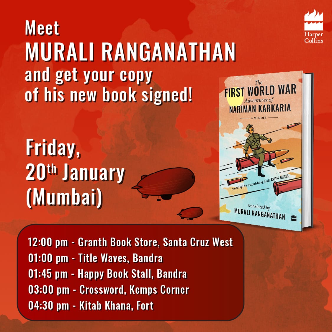 BoodhuRamu's tweet photo. Mumbaikars

This is happening on Friday across five book stores. Rare opportunity to meet Murali from Mulund and procure a copy of his delightful book

https://t.co/HcMyFAg99n https://t.co/ieT4t1jIMm