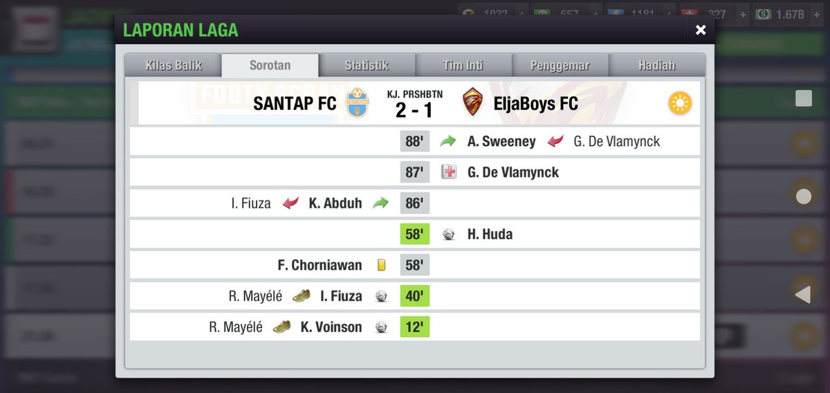 ⚽ #Matchday_5
🏆 @Liga3TEI S21 Grup A
🆚 <a href="/SANTAPFC/">SANTAP_FC</a>
FT 2️⃣➖1️⃣
🏟️AWAY

💬 Hasil yg tidak memuaskan,dan kekalahan pertama