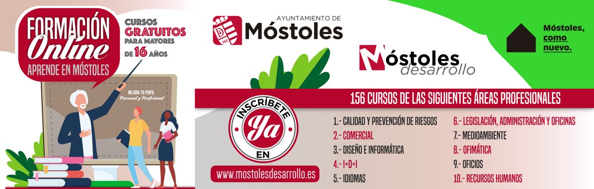mostdesarrollo's tweet photo. Fórmate desde casa con nuestros cursos online. Son 156 cursos totalmente gratuitos de diferentes áreas profesionales. + info 👉 https://t.co/bRU47ofp8C
Acceso 👉 https://t.co/dBYbHGooWL
#Formación #CursosGratuitos #FormaciónOnline #Móstoles https://t.co/n0l0PftrTE
