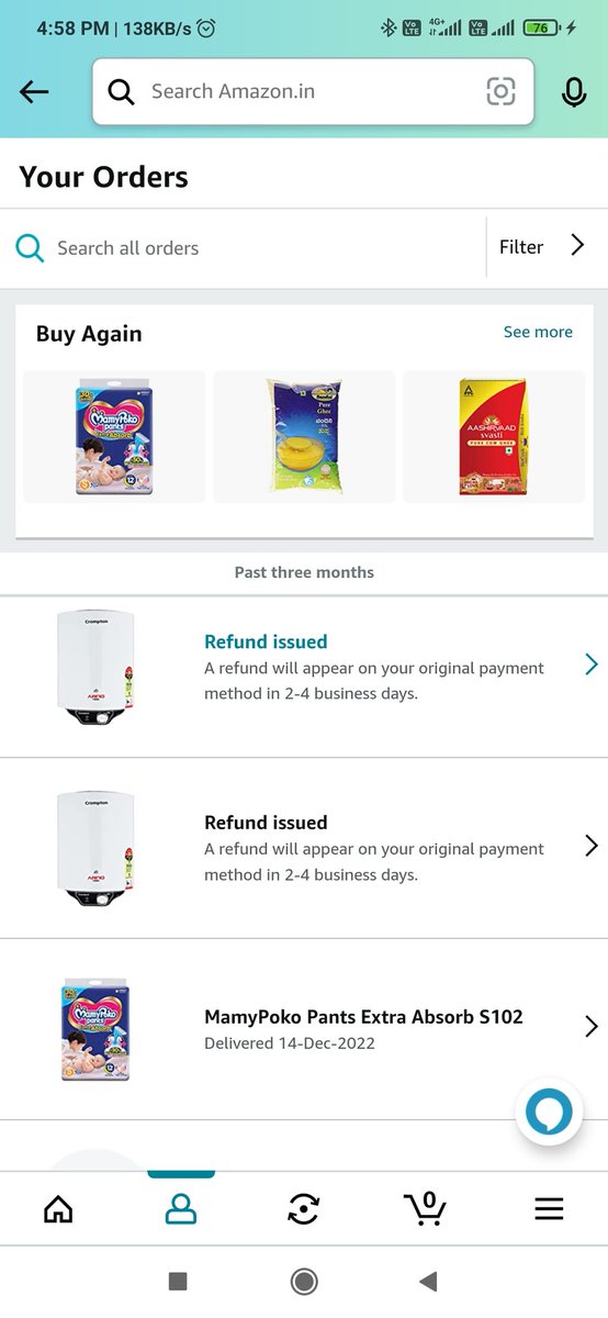 arunkumarpaidi's tweet photo. @amazon useless service by amazon , booked an item 2 times , both the cases they had auto canceled the order , called customer service in both cases and no proper response from them https://t.co/LGec6mS5hW