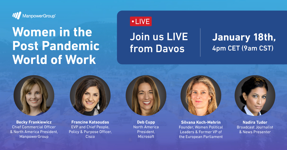 ManpowerGroup Italia (@manpowergroupit) on Twitter photo In diretta da #Davos!
Flessibilità, maggiore stabilità e opportunità di crescita. Questo è quello che le donne vogliono dal mondo del lavoro post pandemia.
Segui l’evento live di <a href="/ManpowerGroup/">ManpowerGroup</a> oggi alle ore 16:00 con Becky Frankiewicz: bit.ly/2RR1FLt
#WEF23 In diretta da #Davos!
Flessibilità, maggiore stabilità e opportunità di crescita. Questo è quello che le donne vogliono dal mondo del lavoro post pandemia.
Segui l’evento live di <a href="/ManpowerGroup/">ManpowerGroup</a> oggi alle ore 16:00 con Becky Frankiewicz: bit.ly/2RR1FLt
#WEF23