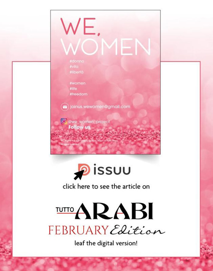ArabianEssence's tweet image. Tutto Arabi February Edition &amp;amp; We, women 
issuu.com/alimeditrice/d…
instagram.com/we_women_proje…

Click here to see High Resolution version:
arabianessence.tv/.../tutto-arab…

#tuttoarabi #tuttoarabimagazine #februaryedition #wewomen