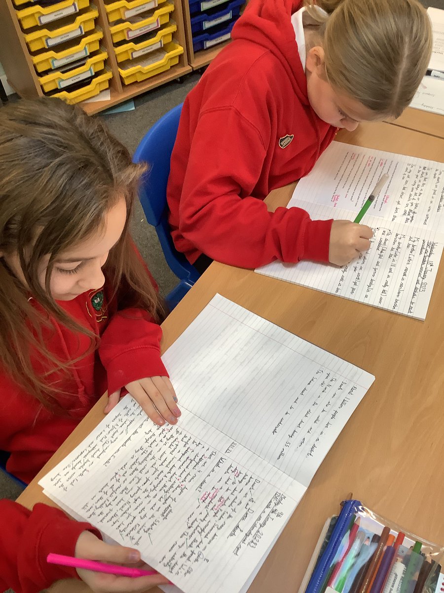 Year6OPS's tweet photo. In Y6 this morning, we are peer assessing each other’s writing. Being critical friends, we are picking out features our partners have done well and aspects they need to improve. What a fantastic bunch of budding teachers!! #English #contextualised https://t.co/c458epRLRL