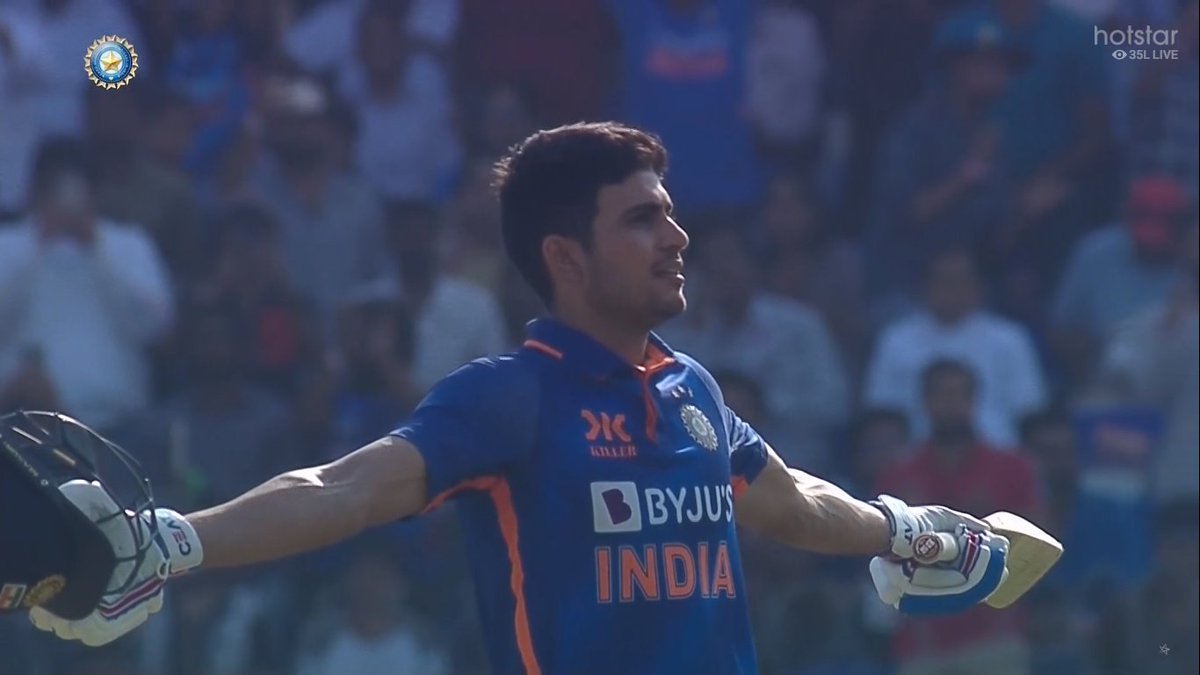 singhankyt's tweet photo. lndia has become the land of double hundreds in ODIs.

Congratulations, #shubhmangill 
Amazing scenes.
#IndvsNz #doubleTon https://t.co/S2AlebRduj