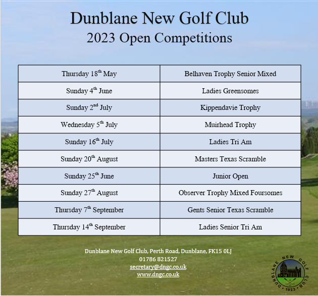 The golfing season will soon be upon us and our 2023 Open competitions are filling up fast. Click on the following link to book visitors.brsgolf.com/dunblanenew#/o…