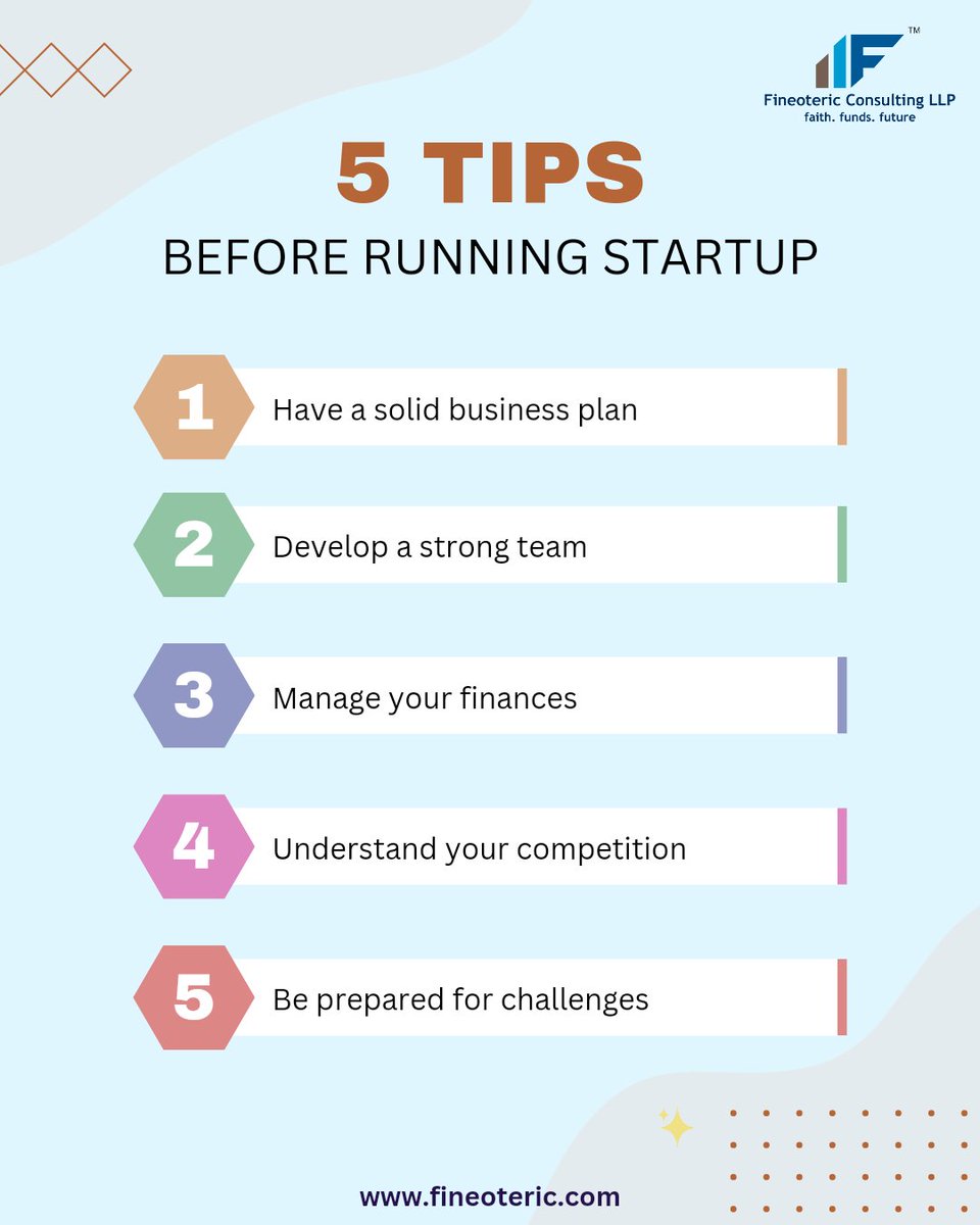 fineotericllp's tweet photo. Starting a business is as difficult as it is thrilling. Apart from capital investment, it requires careful planning and strategizing, for any startup to be a successful one. #finance #financetips #financialadvisor #financialconsultant #startups #businesstips #startuptips #tips https://t.co/hOvfc5gzfY