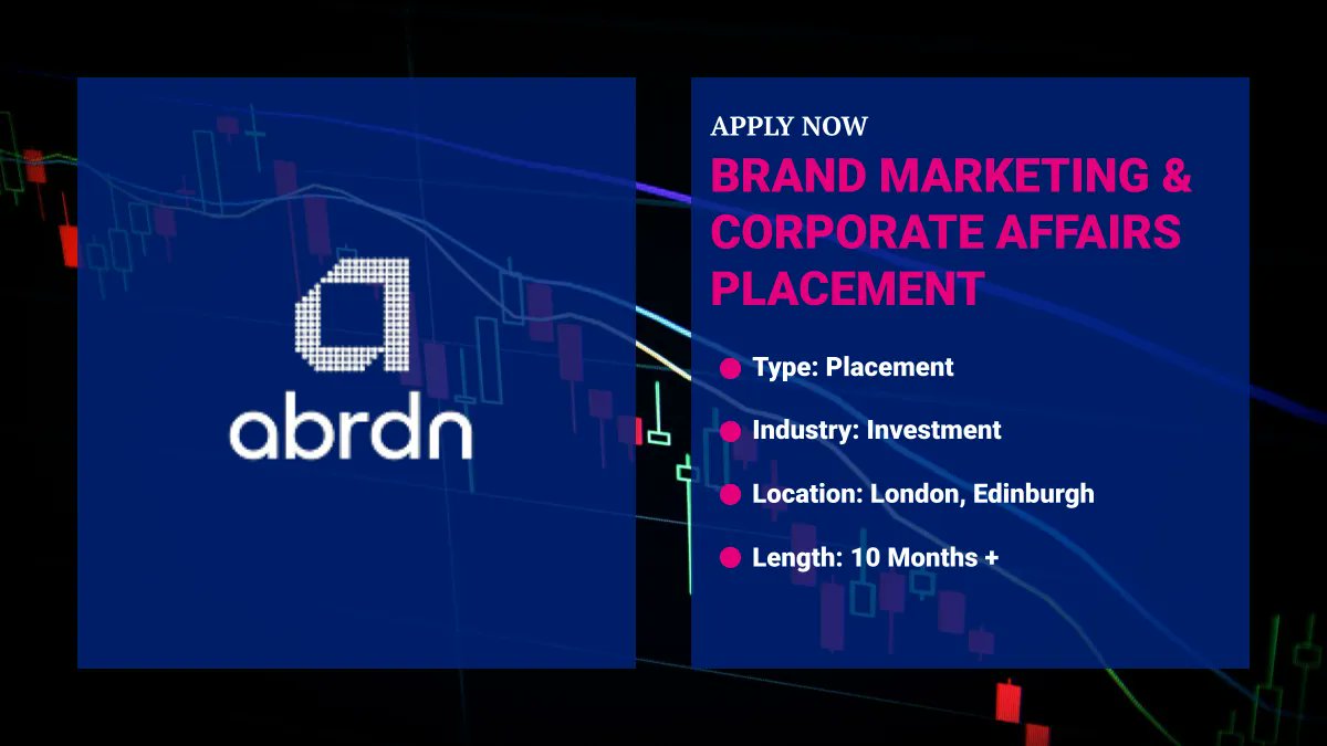 2 days left to apply to @abdrn_plc Brand Marketing and Corporate Affairs Placement. You will be a key talent in their operations and learn to be the communicator across their stakeholder groups. Apply now ---> buff.ly/3WgvbHl