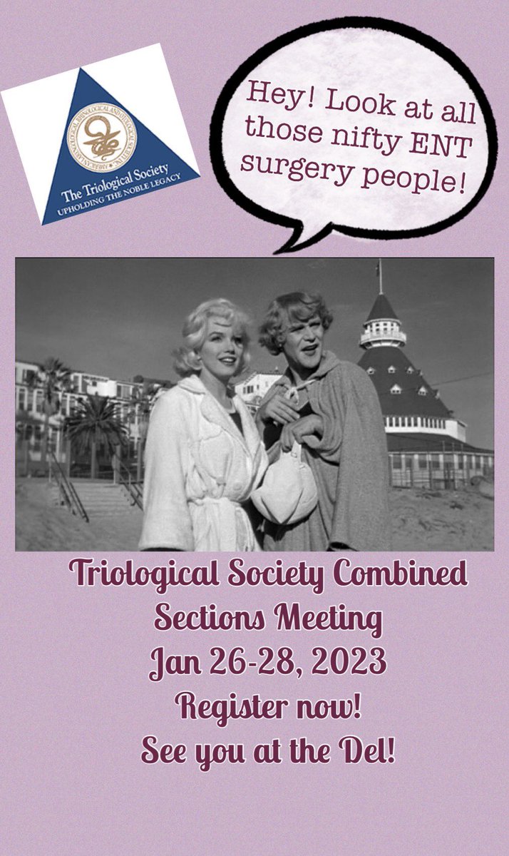 DrSujanaENT's tweet photo. Looking forward to friendships, knowledge, networking at @Triological Combined Sections Meeting at the @delcoronado next week - including the @CookOHNS sponsored #womeninoto #womeninENT event on Friday! See you nifty folks there! https://t.co/8XrbsEGHhI