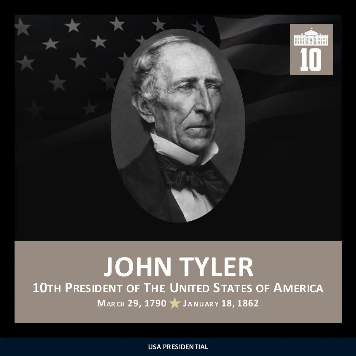 On this day in 1862, John Tyler suffered a stroke and died. He was 71 years old.
----
#usa #america #unitedstates #potus #whitehouse #ovaloffice #president #history #didyouknow #quote #quotes #johntyler #prestyler #usapresidential