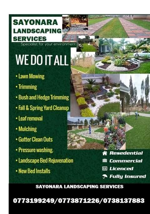 BlessingMeya5's tweet photo. Sayonara landscaping services l do landscaping garden designing garden mantainance coll 0773199249 https://t.co/rputCXWuyA