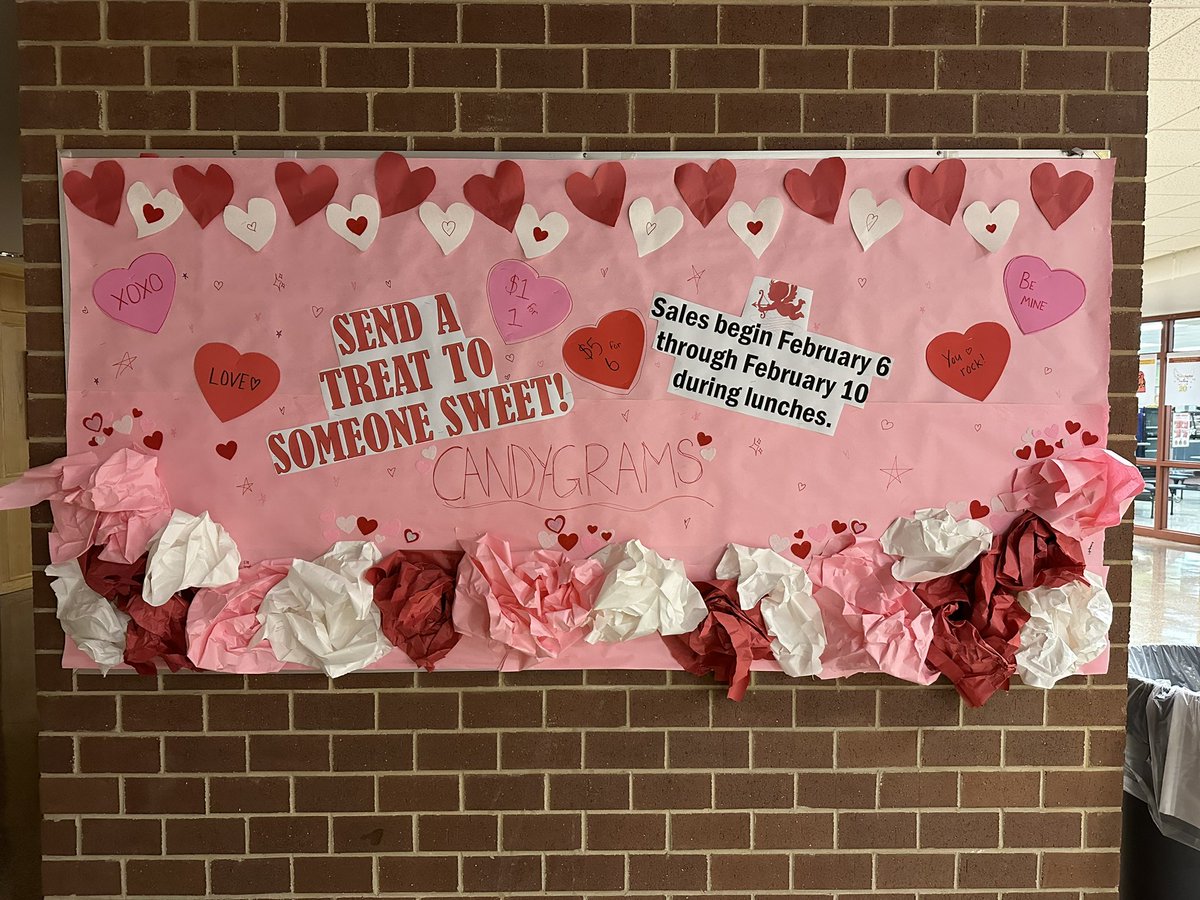 CBTohickonMS's tweet photo. Send a treat to someone sweet! Candy grams will be for sale the first week of February during lunches! #Candygrams #Tohickon https://t.co/EV9jAt9tx0