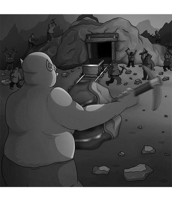 As they continued to explore new worlds, they faced many challenges, from hostile alien species to treacherous natural phenomena. But through their courage, skill, and determination, the BrÜtes persevered, and their legacy as the greatest miners in the galaxy lives on to this day