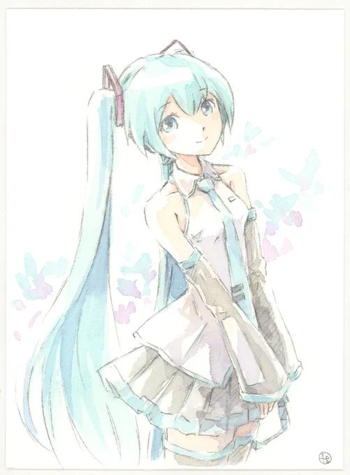 ミクさん描きました! 