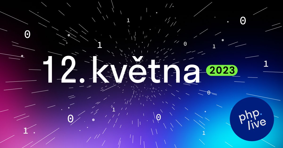 A je to tu! Známe termín letošní konference php.live 🥳. Do diáře si zapište pátek 12. května 2023. Další info (místo, řečníci, atd.) budeme postupně zveřejňovat zde, na webu phplive.cz
 a ve FB události -> bit.ly/phplive2023
Těšíme se na vás!