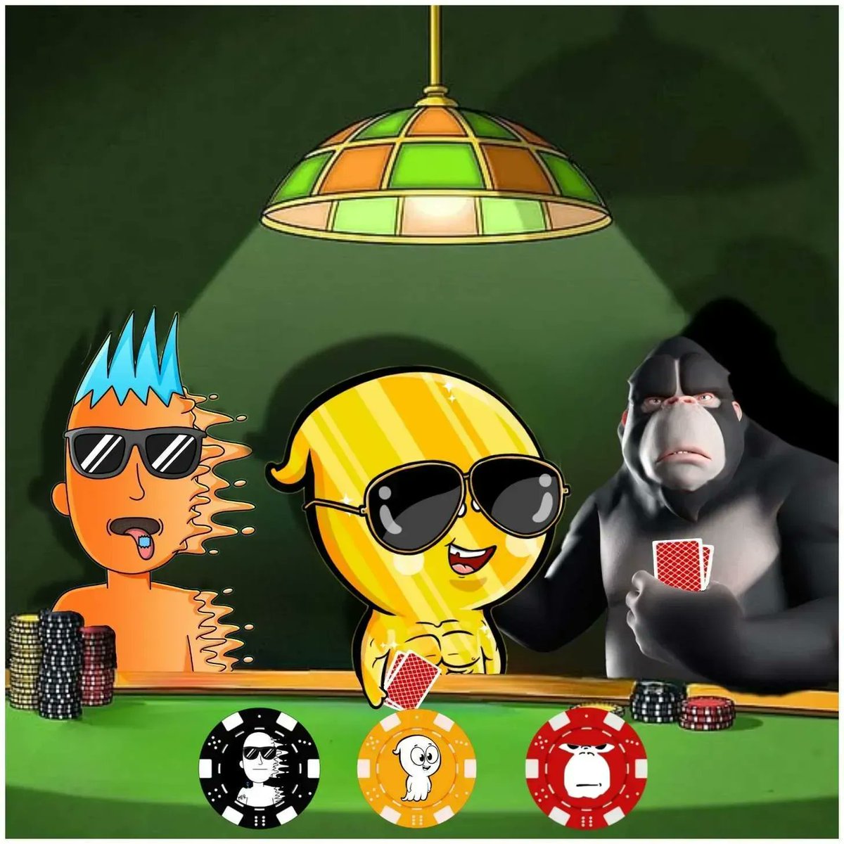 BabyGhosts_NFT's tweet photo. This saturday 7pm GMT we have a seat at the table for a poker game with two great communities @mFrNFT and @KongClubNFT. chance to win some great prizes and this could be the start of a wonderful friendship. All links will be posted in discord. #NFTCommunity #NFTGiveaways #NFTGame https://t.co/g4tjKhPbSf