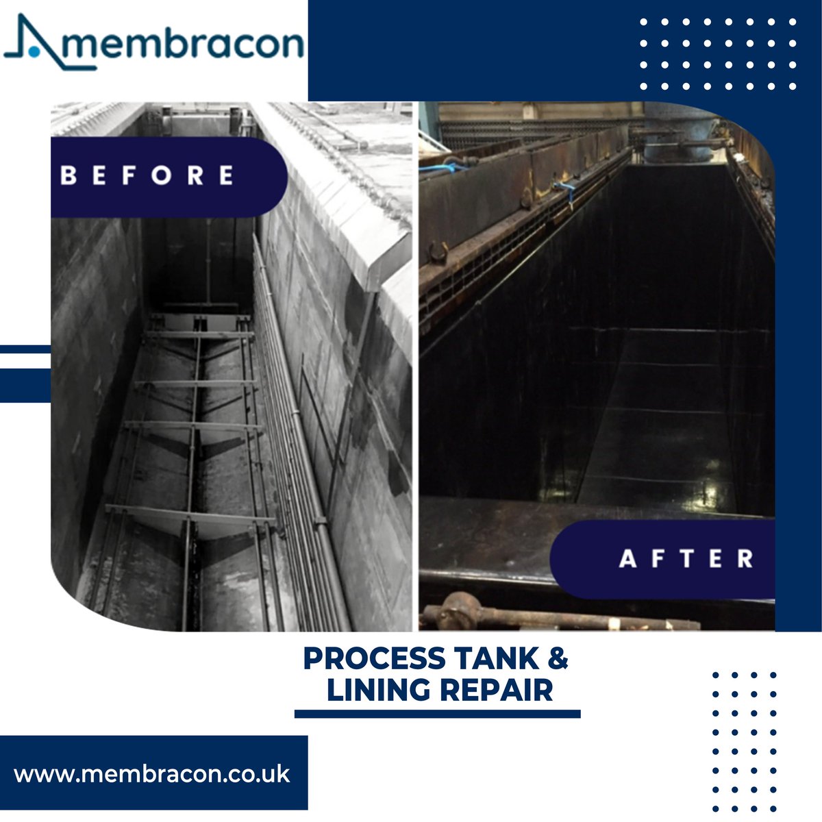 membracon's tweet image. Don&apos;t let a damaged process tank or lining disrupt your business.

Membracon&apos;s team of experienced technicians specialize in repairing and maintaining them for a variety of industries including chemical, food and beverage, and pharmaceutical.

#processtank #repair #membracon
