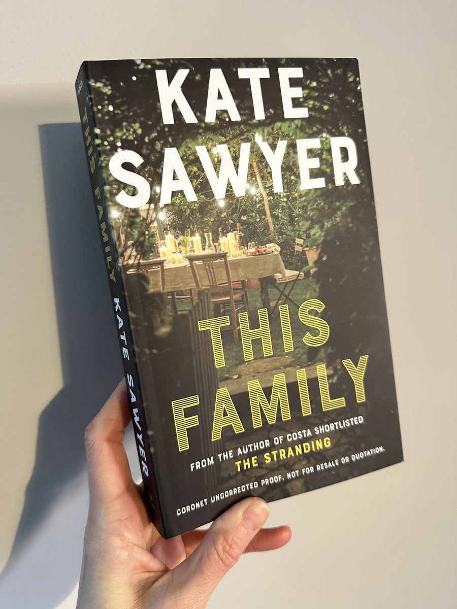 Thank you @VeroNorton for sending me a copy of #ThisFamily by @KateSawyer. I loved #TheStranding so looking forward to more from Kate & I’ve heard great things so far! 

It’s out in May from @CoronetBooks. More details & pre-order: uk.bookshop.org/a/10770/978152…