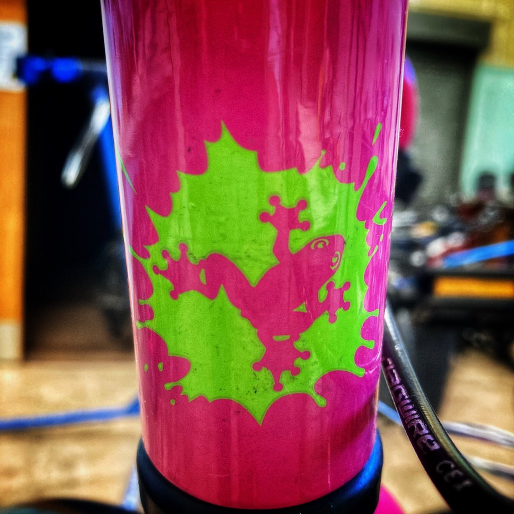 the_bicycle_boy's tweet photo. Splat! Love this head badge #fantastic #greatmarketing #frogbikes #workshoplife #justanotherdayatwork #iphotography #thebicycleboy https://t.co/D9WFGxkWt3