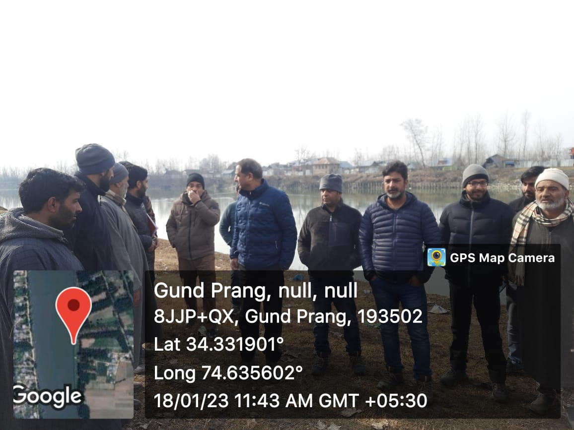PHESUMBAL's tweet photo. Inauguration of Work" construction of Intake Channel sump cum Pump House Stage 1st WSS Gulamyari Hastikhan Under NRDWP. 
@Jalshakti_JK 
@BJKawoosa 
@dcbandipora @PheSopore @sehydbla https://t.co/yeOwvtTGpn