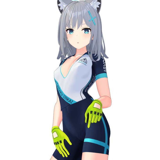 ライディングスーツを作りました～🤗
胸元開いた状態にしました
綺麗に文字模様も入れれたかなと思います
あと体型変形モーフで小だけだったのを大を追加しました
画像くらいの差です 