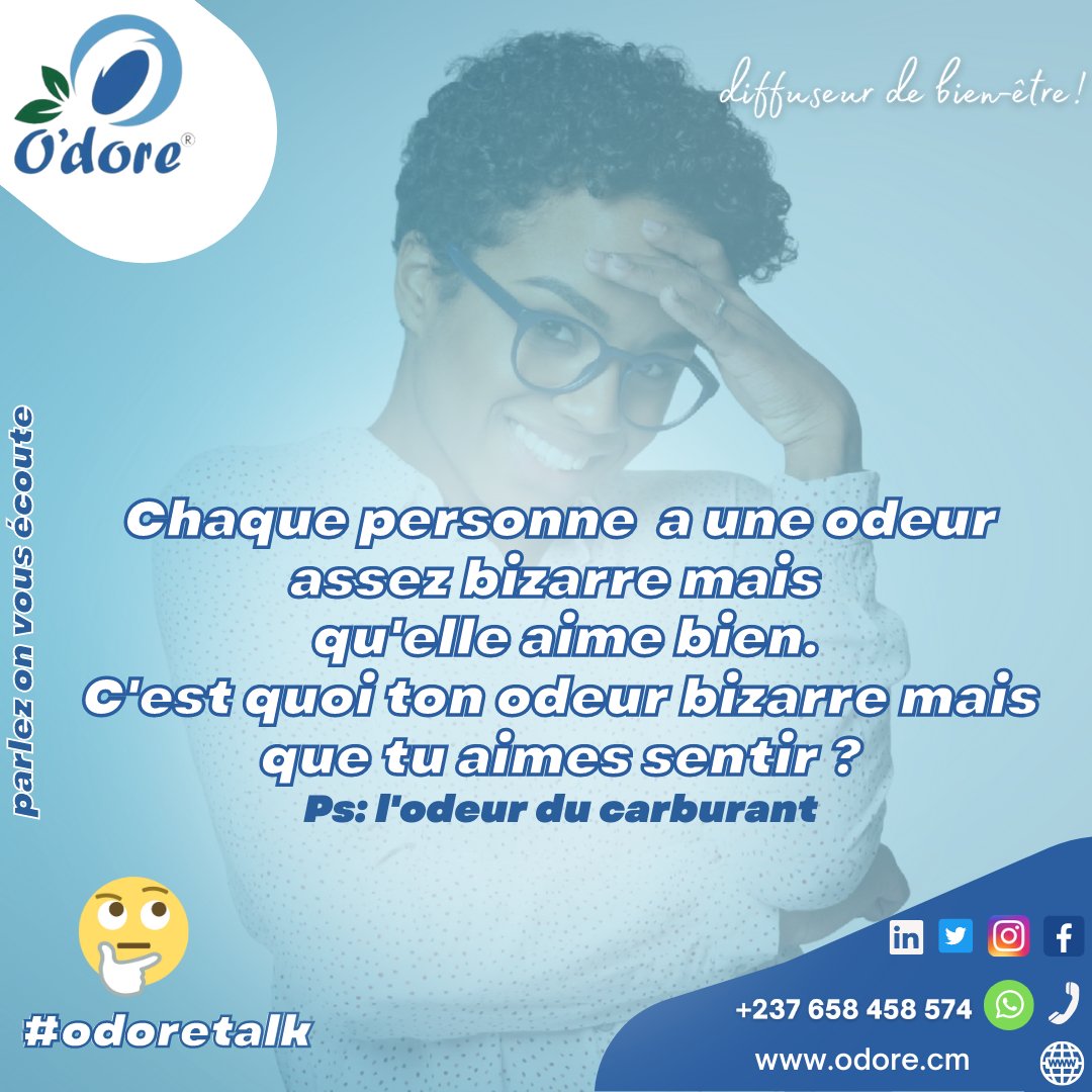 odorecameroun's tweet image. 𝐎𝐃𝐎𝐑𝐄𝐓𝐀𝐋𝐊🗣
Quelle est l' O'dore bizarre que tu aimes bien sentir?😤
On va voir les abonnés qui sont vraiment bizarres là
#désodorisant #diffuseur #odore