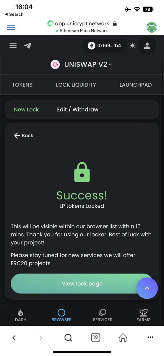 Wyll_BBK's tweet photo. #MintmeCoin is now available to trade on @Uniswap V2 on the #Ethereum chain.
I provided 40k$ of liquidities, locked for the next 3 months, same as I did for #Pancakeswap
Mintme is now traceable on #CronosChain #BSC and #Ethereum
#Bitcoin #Cro https://t.co/TBSupAcN86