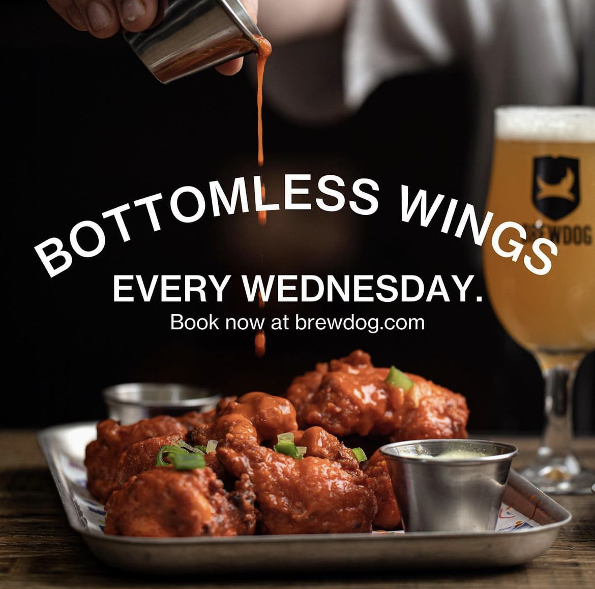 HAPPY WINGS WEDNESDAY!!🤩🔥 It’s that time of the week again for all you can eat wings with a selection of chicken, cauliflower or seitan wings 🍗🌱 #brewdog #brewdogofficial #london #craftbeer #londoncraftbeer #goodfood #londonfood #bottomless #londondeals #wingswednesday