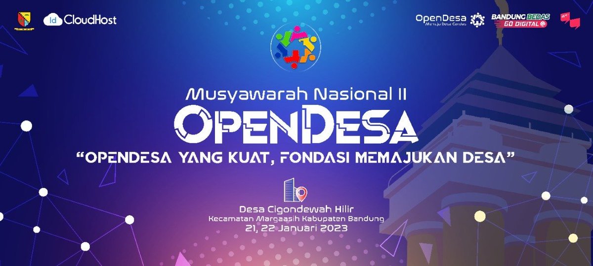 #OpenDesa (Perkumpulan Desa Digital Terbuka), pengembang #OpenSID akan Munas.

Tgl 22 bagi anggota dan komunitas. Ada Talk Show dengan tema "Peran Desa Memaksimalkan Potensi UU Desa".

#desadigital <a href="/gedhenusantara/">Gedhe Nusantara</a> <a href="/desamembangun/">Desa Membangun</a> <a href="/sekolahdesa/">Pembaharuan Desa</a> <a href="/budimandjatmiko/">Budiman Sudjatmiko (IG: kelasinspirasibudiman)</a> @kemendespdtt