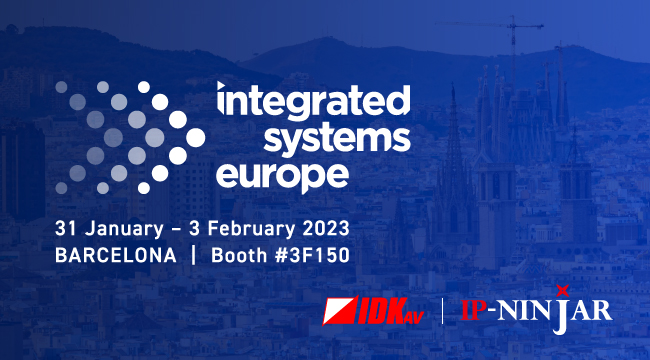 IDK_Europe's tweet photo. ISE 2023 News – Get your free tickets with our registration code: DHKCFTSD

We will present new products like the IP-NINJAR/SDVoE Encoder, Decoder and Transceiver. As well as the SDVoE input/output boards for Digital Matrix switcher FDX-S series.

Visit our booth #3F150 | hall 3. https://t.co/h8hqvTZApD