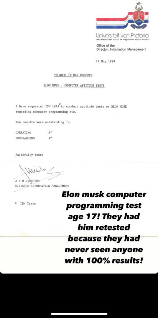 PatGBoss's tweet photo. A 17 year old genius @elonmusk https://t.co/bV29Fq1CJv