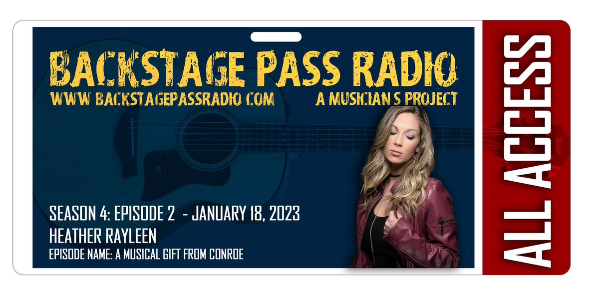 ⭐️ NEW EPISODE⭐️

S4: E2: Episode 2 is my chat with singer/songwriter Heather Rayleen from Conroe Texas. 

The interview can be found at backstagepassradio.com 
#HeatherRayleenBand #RandyHulsey #RandyHulseyPodcast #backstagepassradio #backstagepassradiopodcast