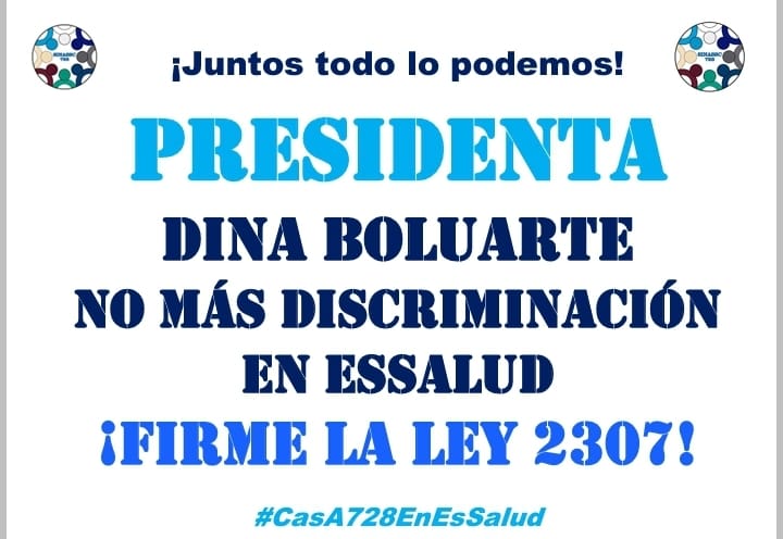 EvelynC92627891's tweet photo. Sra. PRESIDENTA @DinaErcilia los CAS INDETERMINADOS de ESSALUD pedimos Firme la AUTOGRAFA PL 2307, el Cambio de DL 1057 al DL 728; Por la valoración de nuestro trabajo @EsSaludPeru @presidenciaperu @pcmperu @MTPE_Peru @sinassc728 @Edgarciab @AlbertoOtarolaP #casa728enessalud https://t.co/ex8SHmww3P