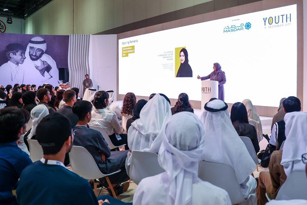 Masdar's tweet photo. HH Sheikha Shamma bint Sultan bin Khalifa Al Nahyan President &amp; CEO, UAE Independent Climate Change Accelerators (UICCA), delivered today’s opening remarks for the #Y4SForum. 

Watch the speech ➡️ https://t.co/pYkNhxQYqO
#ADSW2023 https://t.co/9WFf2f169K